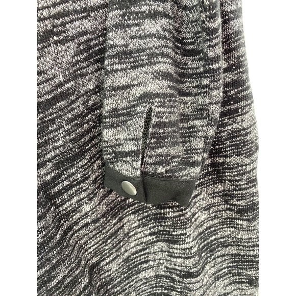 Madewell Size M Sweater‎ Dress Mini Knit Gray Black Crew Neck Long Sleeve Zip - Picture 2 of 7